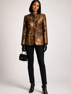 Louben | Vintage 1990s Brocade Print Quiet Luxury Jacket
